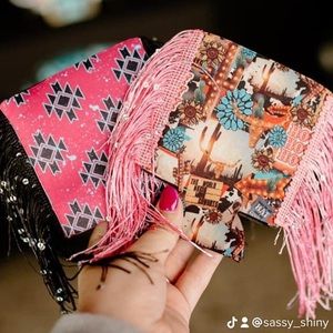 Neoprene Fringe Western Can Cooler/ Koozies